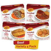 KJ Poultry beef variety 4-pack box ready for travel