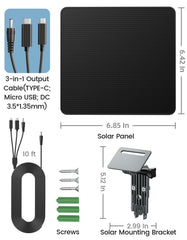 KJK solar panel with 5000mAh battery extending camera uptime