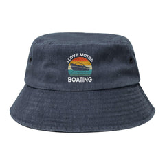 KLIUXBF washed denim hat with foldable design for easy packing and sun protection
