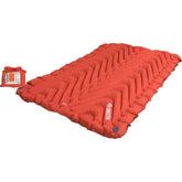 KLYMIT Insulated Double V sleeping pad, fully inflated, two-person support and warmth.
