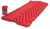 Klymit Insulated Static V Luxe sleeping pad inflated on campsite for all-season comfort