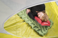 Klymit Static V air valve enables quick inflation and setup.
