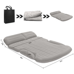 KMZ SUV Air Mattress inflating with pump using cigarette-lighter for on-the-go setup.