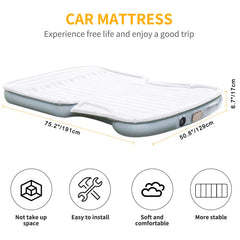KMZ SUV air mattress soft-flocked-surface delivers plush comfort on camping trips