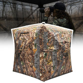 KNINE OUTDOORS hunting blind with 270-degree view for wide field awareness