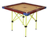 KNK professional carrom stand lime green folded for easy storage