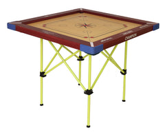 KNK professional carrom stand lime green folded for easy storage