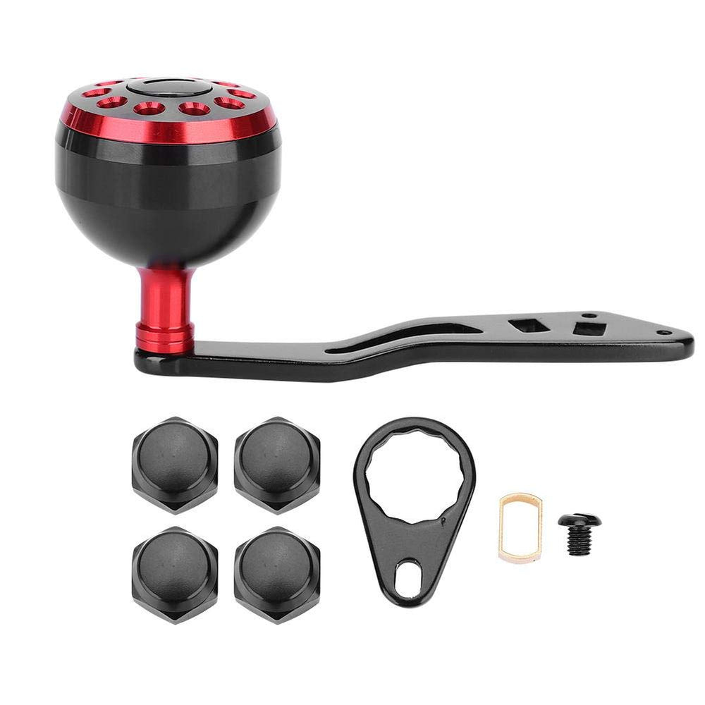 Knob Power Handle Grip in black and red – full product view