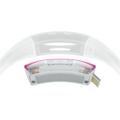 Knog Bilby Run pink strap closeup highlighting easy-clean odourless silicone for daily comfort