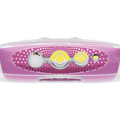 Knog Bilby Run headlamp worn on head showing secure fit for all-night activities