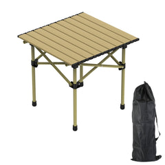 KOCASO portable folding camping table S size suited for small outdoor meals.