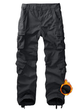 KOCTHOMY men's fleece-lined hiking pants front view for winter warmth and rugged outdoors