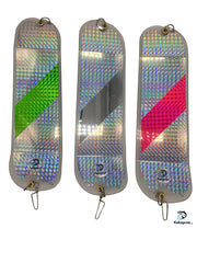 KOKOPROS 11-inch salmon flasher in hot pink boosts visibility for salmon and trout.