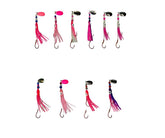 KOKOPROS Think Pink Hoochies UV glow lure boosts visibility for kokanee and salmon in deep water.