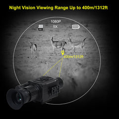 KOLINLOV digital night vision monocular 1080P recording capability in use.