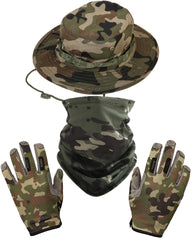 Kolumb camo boonie hat with wide brim