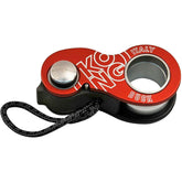 Kong Italy Duck Ascender in black and red, compact emergency rope clamp for single ropes, quick belay.