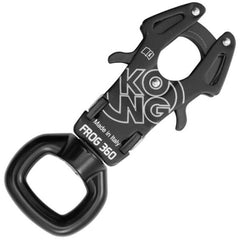 Kong Italy Frog 360 Black featuring a textile-friendly swivel for easy, no-twist lanyards