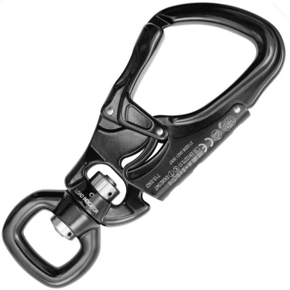Kong Italy Tango 360 Black Connector with swivel for rope management and overload awareness
