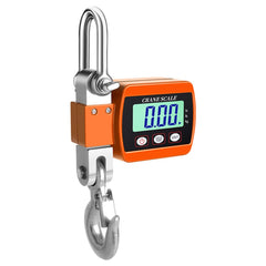 Kongsen 1100LBS hanging weight scale side view shows rugged construction for tough farm tasks.