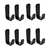 Front view of KONTONTY wall-mounted hockey stick rack in black