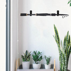 Ski poles organizer integrated into the rack