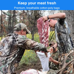 Koola Buck antimicrobial game bags shown with breathable design reducing spoilage risk.