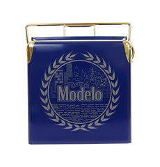 Koolatron retro ice chest with bottle opener for quick drinks outdoors