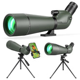 Koolpte spotting scope 25-75x85 zoom delivers bright birding views across distance.
