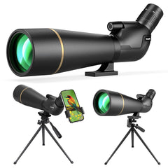 Koolpte spotting scope 25-75x85 zoom for bright, long-range birding views.
