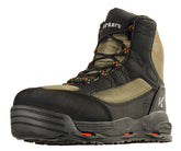 Korkers Greenback boots feature the OmniTrax sole system for adaptable traction.