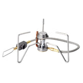 Kovea Spider stove folded compact for easy transport in a hiking pack.