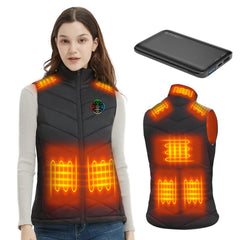 KOVNLO heated vest neck and shoulders heat zones provide quick warmth on chilly mornings.
