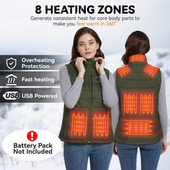 KOVNLO heated vest women back view highlights wind resistant shell and style