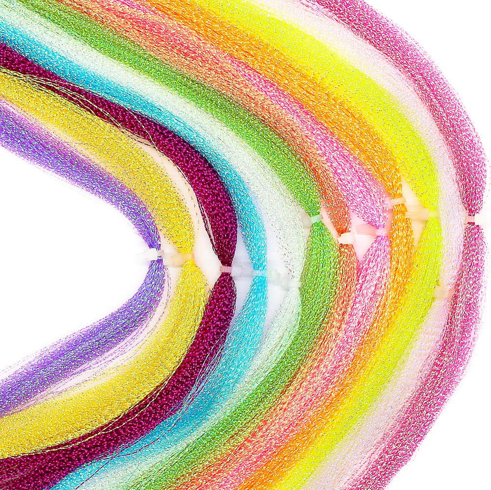 12-color Krystal Flash Ripple Flashabou pack for fly tying
