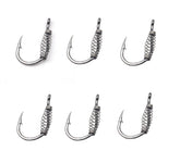 KTGCOZS 30-pack stainless steel barbed fishing hooks, size 6-14, product photo