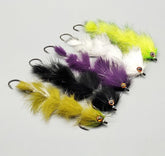 Articulated fish spine fly head with 6mm 3D eyes