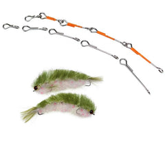 KTGCOZS articulated shanks body and head tying streamline fly construction