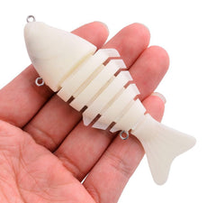 KTGCOZS bass lure unpainted multi-jointed swimbait with lifelike movement.