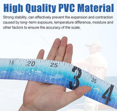 Compact folded fishing tape measure fits in pocket