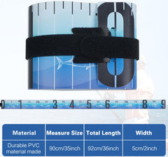 Measuring range showing 35 inches / 90 centimeters