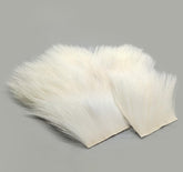 KTGCOZS fur hair patch natural white closeup shows soft texture for realistic dry fly wings.