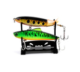 KTGCOZS pack of five clear lure display stands for neat shop presentation.