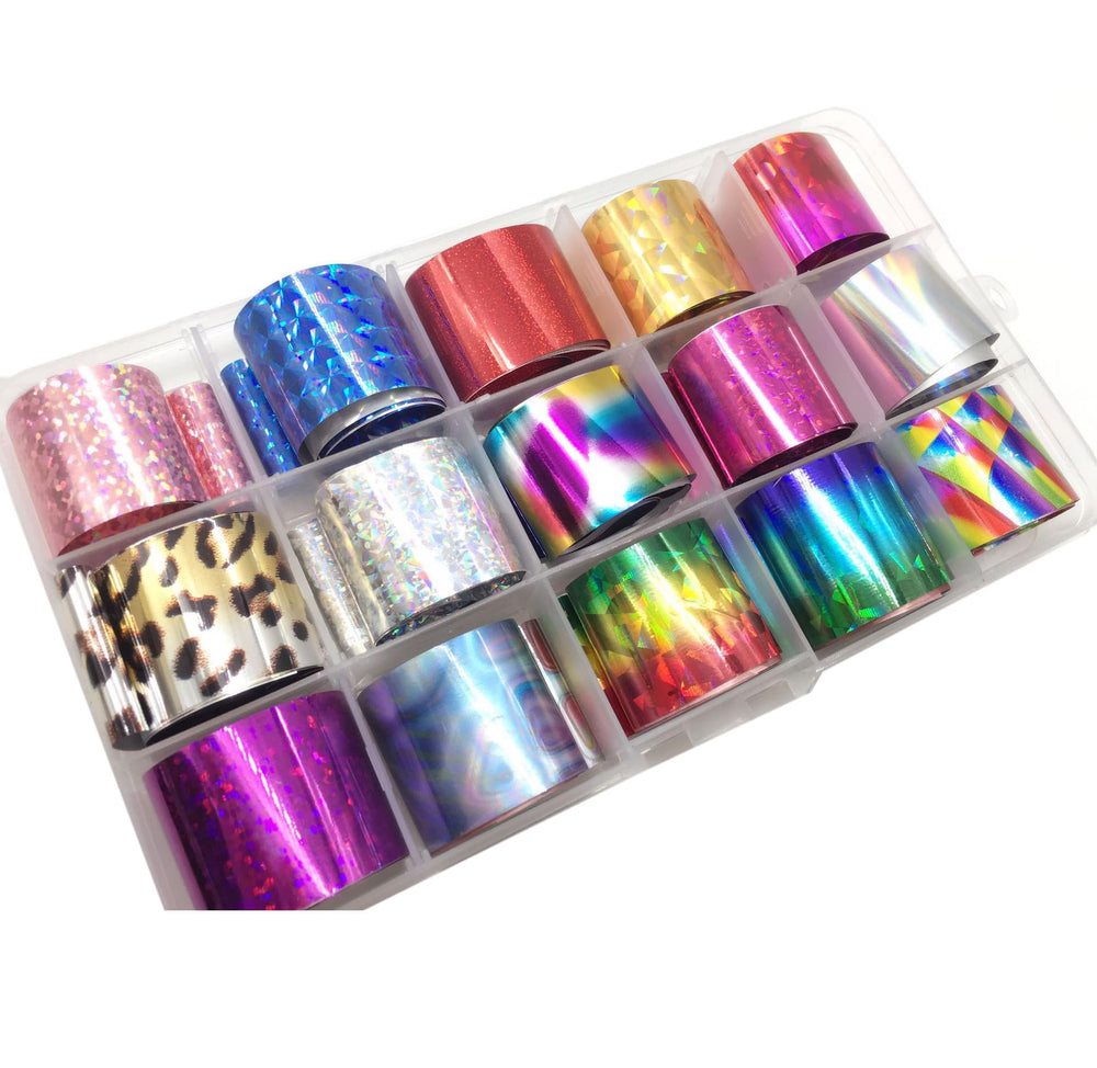 KTGCOZS pack of foils display for lure customization, vibrant finishes.