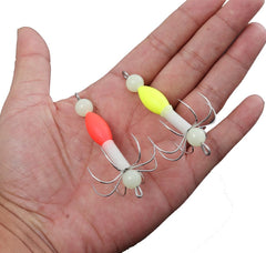 KTGCOZS 5-pack luminous squid jig hooks – front view