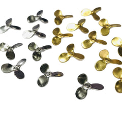 KTGCOZS propeller 3-blades silver 100pcs for versatile lures with added flash.