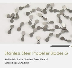 KTGCOZS silver-coated prop blade close-up highlighting flash and durability.