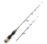 KTGCOZS ultra-light short ice fishing rod 60cm assembled for easy winter transport.