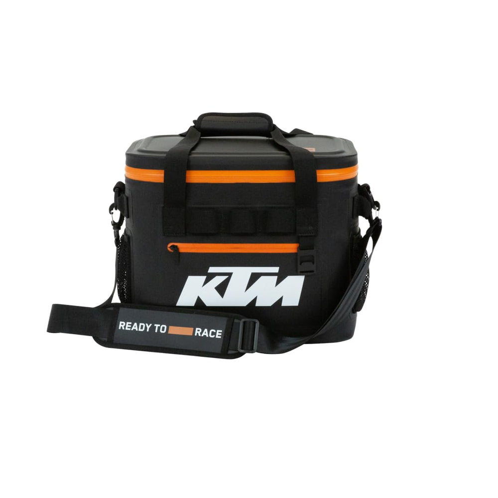 KTM Soft Cooler Black top view highlights 30L capacity for beverages.