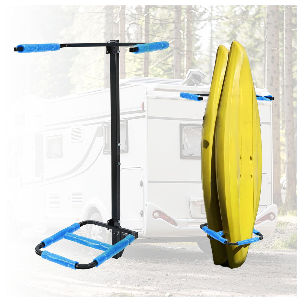 KUAFU RV kayak rack mounted on a vehicle offers easy, secure transport.